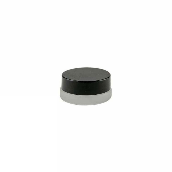Frosted Glass Thick Wall Container - 7ML - Black - 90 Ct