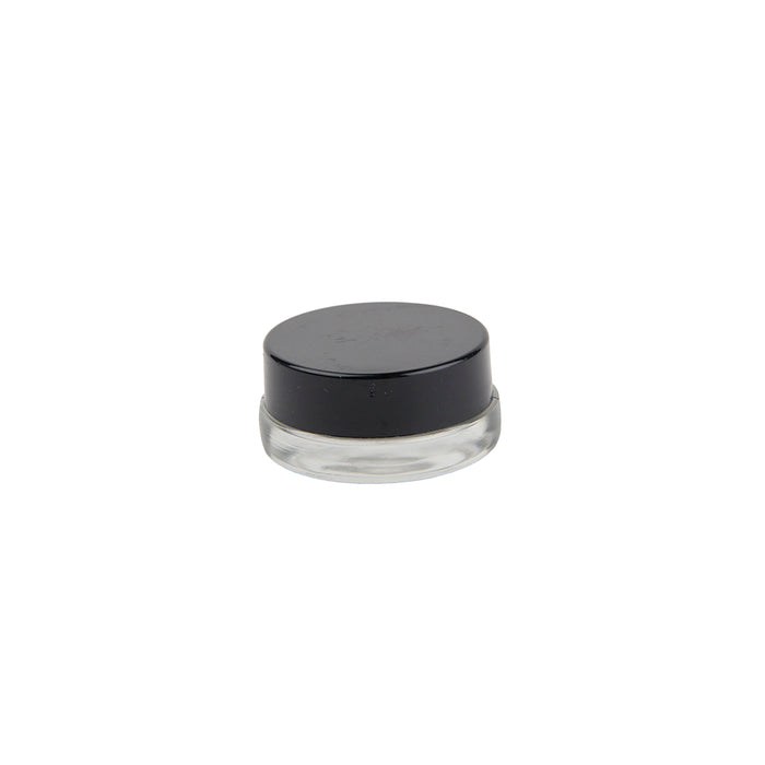 Thick Wall Glass Jar w/ Lid - 7ml - Clear Jar w/ Black Lid - 450ct