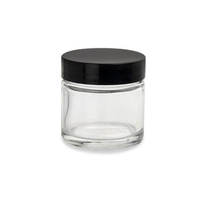 1oz Glass Jar - White Cap- 160ct-Glass Jars-[-LoudLock.com