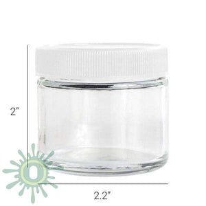 2oz Glass Jar - White Cap - 168ct-Glass Jars-[-LoudLock.com