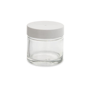 1oz Glass Jar - Black Cap- 160ct-Glass Jars-[-LoudLock.com