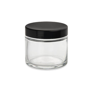 2oz Glass Jar - Black Cap- 168ct-Glass Jars-[-LoudLock.com