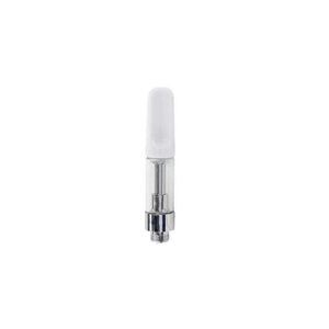 Ceramic Oil Atomizer - White Tip - 1/2ml - EZ Process - 100ct-Oil Cartridge Atomizer-[White-LoudLock.com