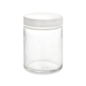 4oz Glass Jar - White Cap - 90ct-Glass Jars-[-LoudLock.com