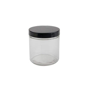 16oz Glass Jar - Black Cap - 12ct-Glass Jars-[-LoudLock.com