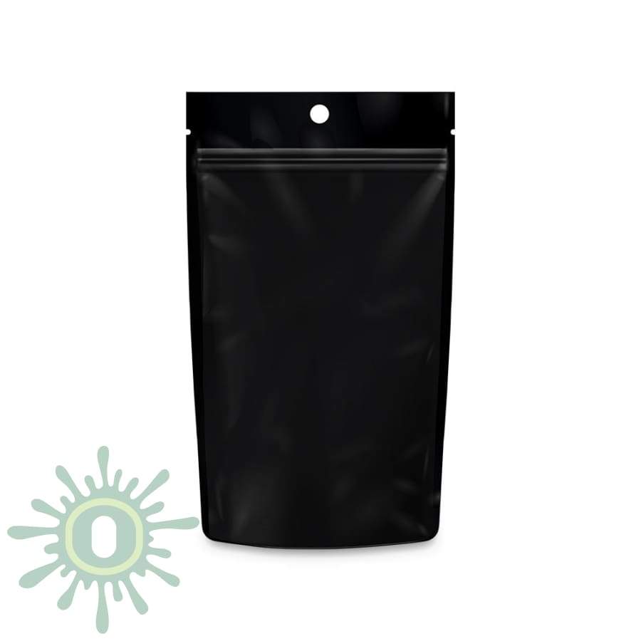 1oz Matte Black Child-Resistant Mylar Bags