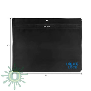 Loud Lock Grip N Pull Mylar Bags - Exit - 12x9 - Black - 300ct-[-LoudLock.com