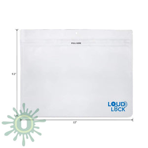 Loud Lock Grip N Pull Mylar Bags - Exit - 12x9 - White - 300ct-[-LoudLock.com